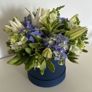 Box Floral Azul Tamanho Grande